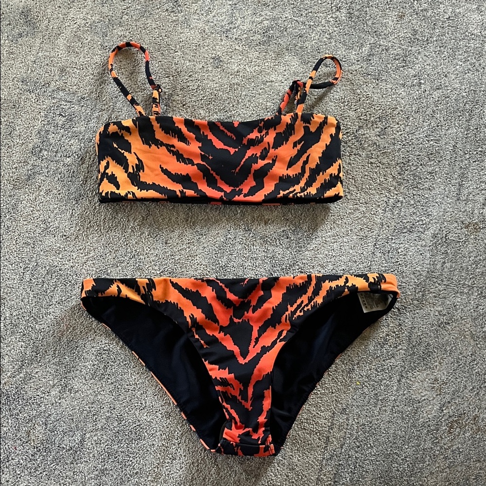 discount universe sea queen swim tiger print bikini